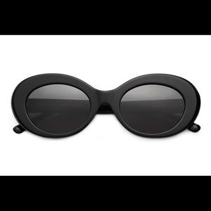Crap Eyewear Black Round 90s Sunglasses